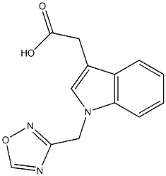 2-[1-(1,2,4-oxadiazol-3-ylmethyl)-1H-indol-3-yl]acetic acid Struktur