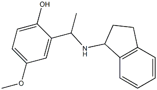 2-[1-(2,3-dihydro-1H-inden-1-ylamino)ethyl]-4-methoxyphenol,,结构式