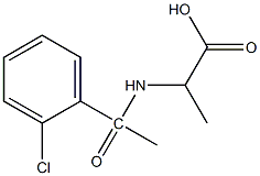 2-[1-(2-chlorophenyl)acetamido]propanoic acid 结构式