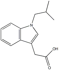 2-[1-(2-methylpropyl)-1H-indol-3-yl]acetic acid 结构式