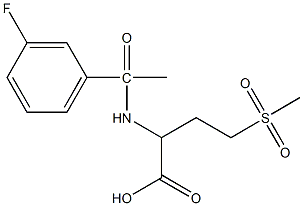 2-[1-(3-fluorophenyl)acetamido]-4-methanesulfonylbutanoic acid,,结构式