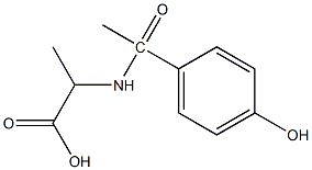 2-[1-(4-hydroxyphenyl)acetamido]propanoic acid Structure