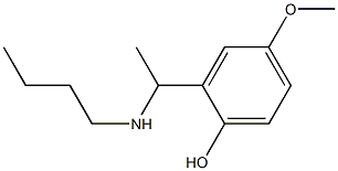 2-[1-(butylamino)ethyl]-4-methoxyphenol 化学構造式