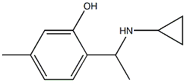 2-[1-(cyclopropylamino)ethyl]-5-methylphenol,,结构式
