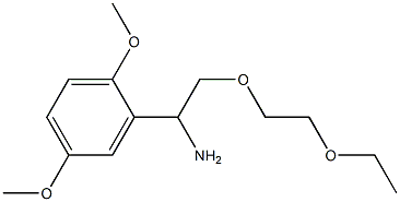 2-[1-amino-2-(2-ethoxyethoxy)ethyl]-1,4-dimethoxybenzene Structure