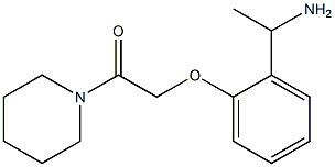 2-[2-(1-aminoethyl)phenoxy]-1-(piperidin-1-yl)ethan-1-one,,结构式