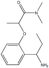 2-[2-(1-aminopropyl)phenoxy]-N,N-dimethylpropanamide Structure