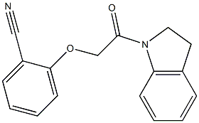 2-[2-(2,3-dihydro-1H-indol-1-yl)-2-oxoethoxy]benzonitrile,,结构式