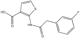 2-[2-(3-fluorophenyl)acetamido]thiophene-3-carboxylic acid Structure