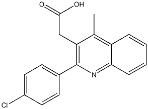 2-[2-(4-chlorophenyl)-4-methylquinolin-3-yl]acetic acid,,结构式