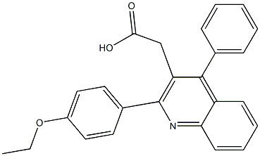 2-[2-(4-ethoxyphenyl)-4-phenylquinolin-3-yl]acetic acid 化学構造式