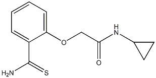 2-[2-(aminocarbonothioyl)phenoxy]-N-cyclopropylacetamide 化学構造式