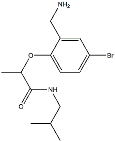 2-[2-(aminomethyl)-4-bromophenoxy]-N-(2-methylpropyl)propanamide Struktur