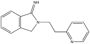2-[2-(pyridin-2-yl)ethyl]-2,3-dihydro-1H-isoindol-1-imine,,结构式