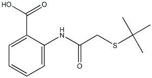 2-[2-(tert-butylsulfanyl)acetamido]benzoic acid 化学構造式