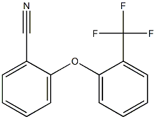 2-[2-(trifluoromethyl)phenoxy]benzonitrile,,结构式
