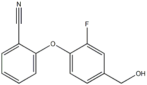 2-[2-fluoro-4-(hydroxymethyl)phenoxy]benzonitrile Struktur