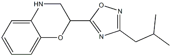 2-[3-(2-methylpropyl)-1,2,4-oxadiazol-5-yl]-3,4-dihydro-2H-1,4-benzoxazine Struktur