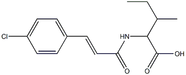 2-[3-(4-chlorophenyl)prop-2-enamido]-3-methylpentanoic acid Struktur