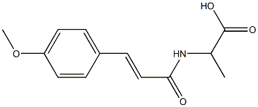 2-[3-(4-methoxyphenyl)prop-2-enamido]propanoic acid Struktur