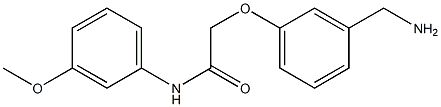 2-[3-(aminomethyl)phenoxy]-N-(3-methoxyphenyl)acetamide,,结构式