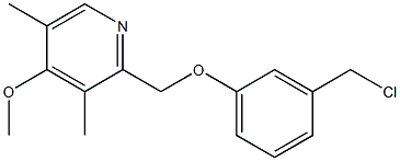 2-[3-(chloromethyl)phenoxymethyl]-4-methoxy-3,5-dimethylpyridine,,结构式