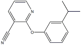 2-[3-(propan-2-yl)phenoxy]pyridine-3-carbonitrile Struktur