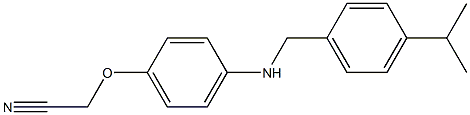 2-[4-({[4-(propan-2-yl)phenyl]methyl}amino)phenoxy]acetonitrile,,结构式