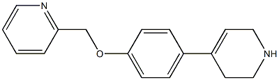 2-[4-(1,2,3,6-tetrahydropyridin-4-yl)phenoxymethyl]pyridine,,结构式