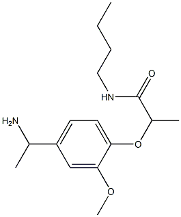 2-[4-(1-aminoethyl)-2-methoxyphenoxy]-N-butylpropanamide Structure