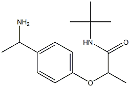 2-[4-(1-aminoethyl)phenoxy]-N-tert-butylpropanamide 结构式