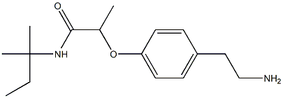 2-[4-(2-aminoethyl)phenoxy]-N-(2-methylbutan-2-yl)propanamide Structure