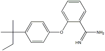 2-[4-(2-methylbutan-2-yl)phenoxy]benzene-1-carboximidamide 化学構造式