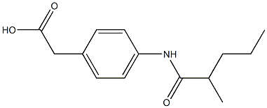 2-[4-(2-methylpentanamido)phenyl]acetic acid,,结构式