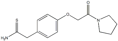 2-[4-(2-oxo-2-pyrrolidin-1-ylethoxy)phenyl]ethanethioamide Structure