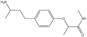 2-[4-(3-aminobutyl)phenoxy]-N-methylpropanamide,,结构式