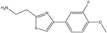 2-[4-(3-fluoro-4-methoxyphenyl)-1,3-thiazol-2-yl]ethanamine,,结构式