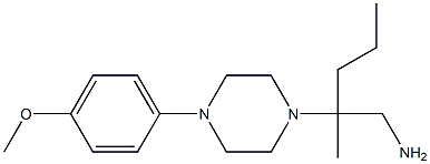 2-[4-(4-methoxyphenyl)piperazin-1-yl]-2-methylpentan-1-amine,,结构式