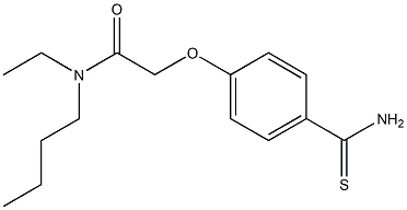 2-[4-(aminocarbonothioyl)phenoxy]-N-butyl-N-ethylacetamide Structure