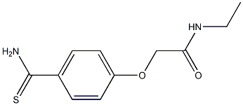 2-[4-(aminocarbonothioyl)phenoxy]-N-ethylacetamide 结构式