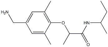 2-[4-(aminomethyl)-2,6-dimethylphenoxy]-N-(butan-2-yl)propanamide,,结构式