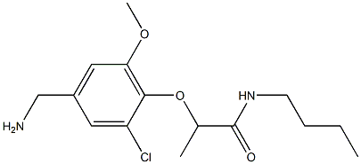 2-[4-(aminomethyl)-2-chloro-6-methoxyphenoxy]-N-butylpropanamide,,结构式