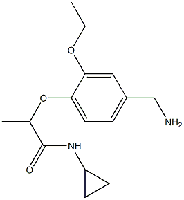 2-[4-(aminomethyl)-2-ethoxyphenoxy]-N-cyclopropylpropanamide Structure