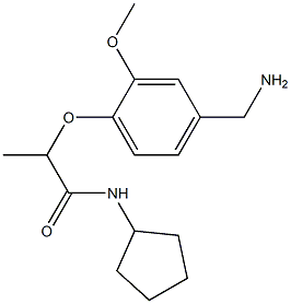 2-[4-(aminomethyl)-2-methoxyphenoxy]-N-cyclopentylpropanamide