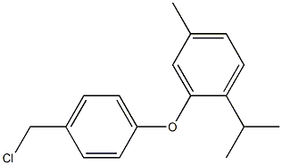 2-[4-(chloromethyl)phenoxy]-4-methyl-1-(propan-2-yl)benzene Struktur
