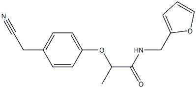 2-[4-(cyanomethyl)phenoxy]-N-(furan-2-ylmethyl)propanamide 结构式