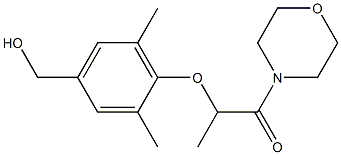 2-[4-(hydroxymethyl)-2,6-dimethylphenoxy]-1-(morpholin-4-yl)propan-1-one Structure