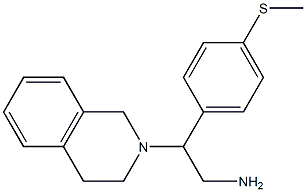 2-[4-(methylsulfanyl)phenyl]-2-(1,2,3,4-tetrahydroisoquinolin-2-yl)ethan-1-amine Struktur