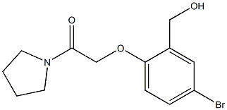 2-[4-bromo-2-(hydroxymethyl)phenoxy]-1-(pyrrolidin-1-yl)ethan-1-one Structure