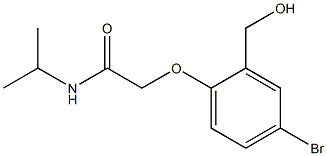2-[4-bromo-2-(hydroxymethyl)phenoxy]-N-(propan-2-yl)acetamide 化学構造式